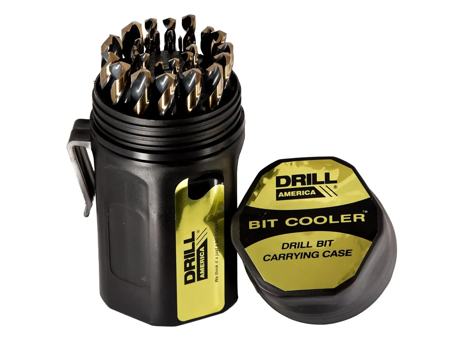 

29-Piece Heavy Duty High-Speed Steel Drill Bit Set with Black & Gold Finish in Round Case (1/16"-1/2")