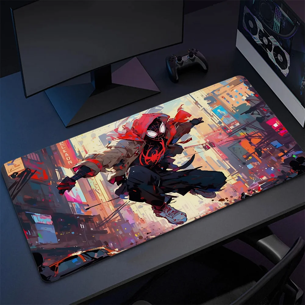 Spider Man Xxl Mouse Pad Gamer Gomma Marvel Over Edge Tappetino da scrivania Carino Kawaii Configurazione Accessori da gioco Tavolo per computer antiscivolo
