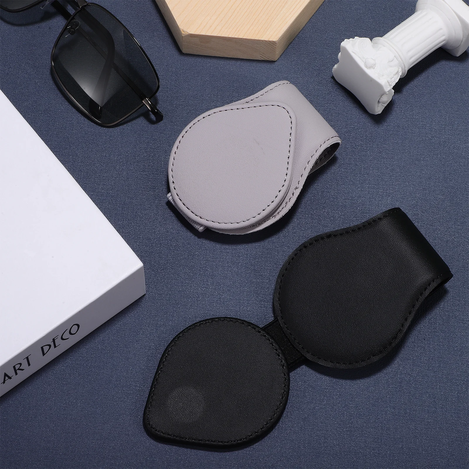 

2Pcs Car Glasses Holder PU Magnetic Sunglasses Clip Car Visor Organizer Auto Glasses Holder Vehicle Sun Visor