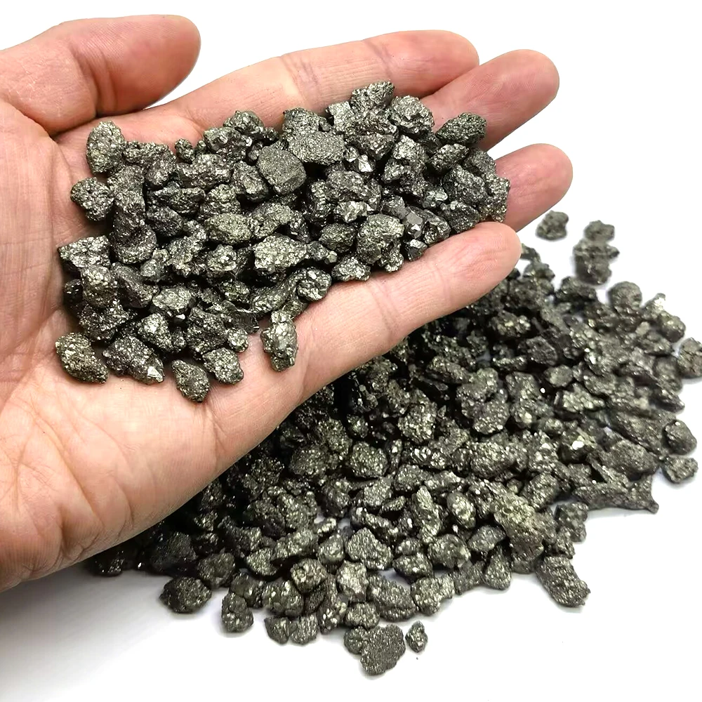 5-15mm Iron Pyrite Chips Natural Raw Stone Crystals Fool's Gold Chalcopyrite Healing Mineral Reiki DIY Aquarium Diffuser Gift