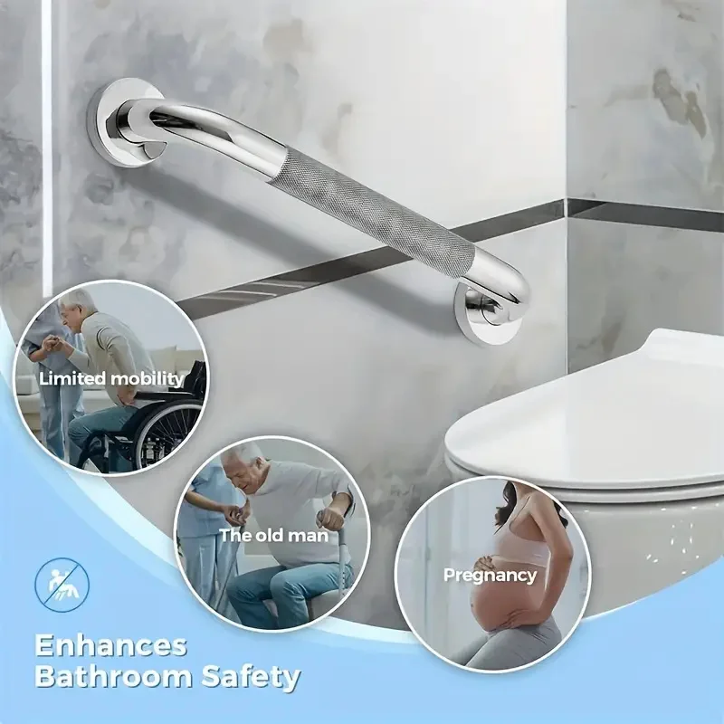 Tub Toilet Handrail Grab Bar Stainless Steel 30/40/50cm Anti Slip Shower Safety Support Handle Towel Rack Bathroom Accessories