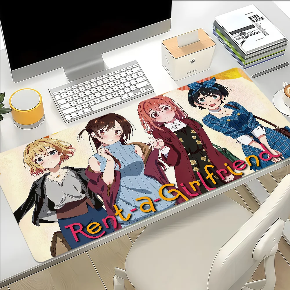Kawaii Rent A Girlfriend Mouse Pad Large Non-slip Lockedge Desktop Computer Desk Mat Keyboard MousePad Office Gamer Student Gift