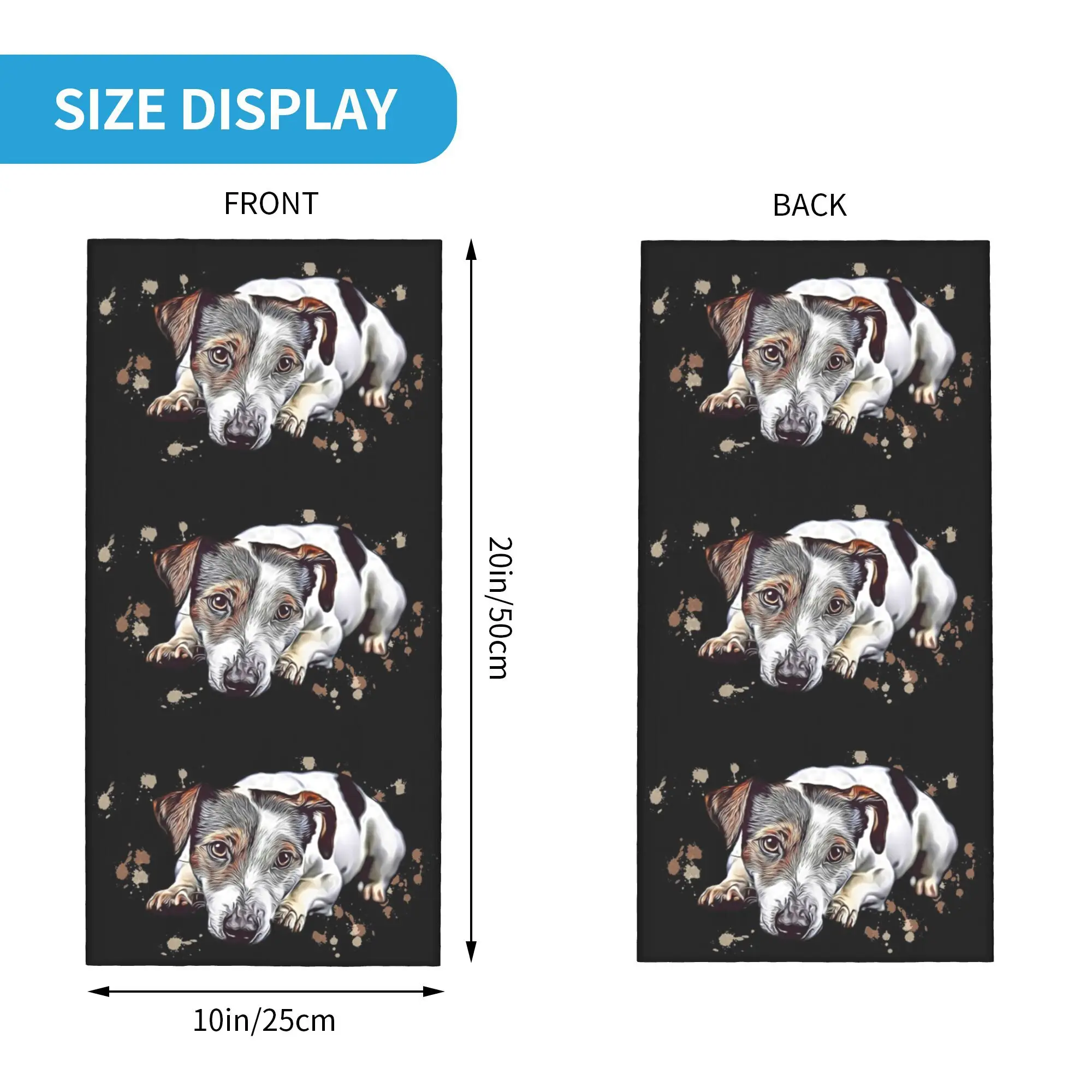 sweet Jack Russell Terrier gift dog Lover Mum Bandana Neck Gaiter Printed Magic Scarf Multifunction Face Mask Outdoor Sports