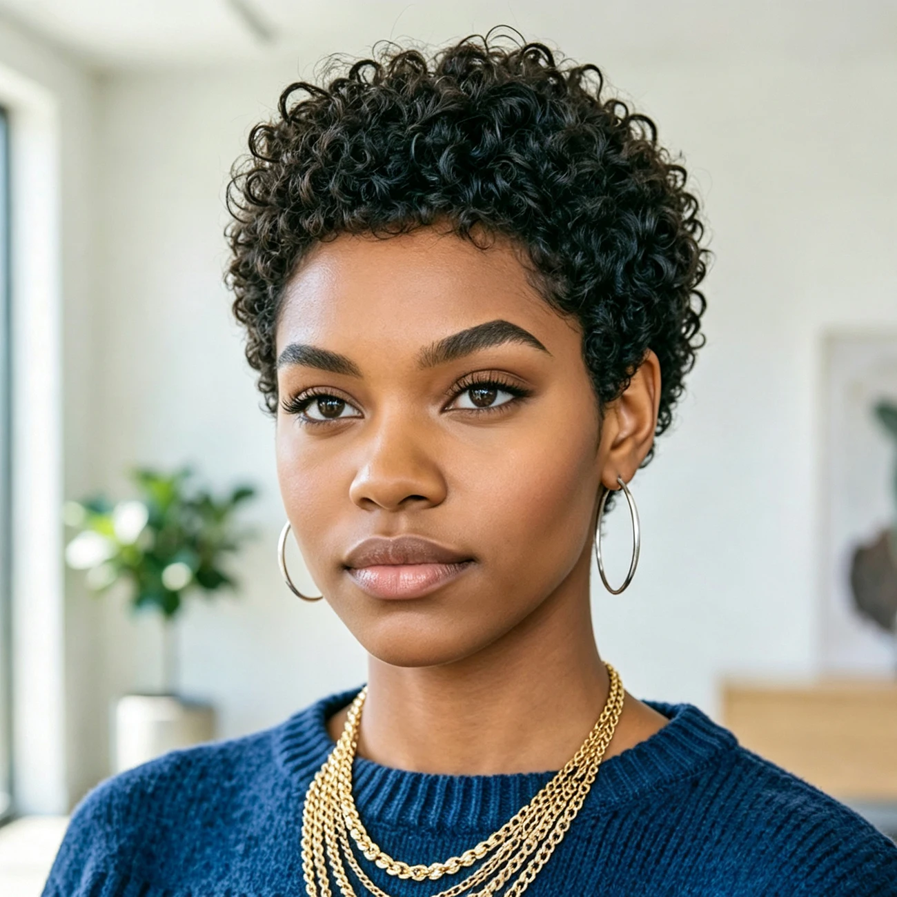 Jerry Curly Human Hair Wigs for Women Short Pixie Cut Curly Wig Natural Looking Colored Wigs For Women Full Machine Made