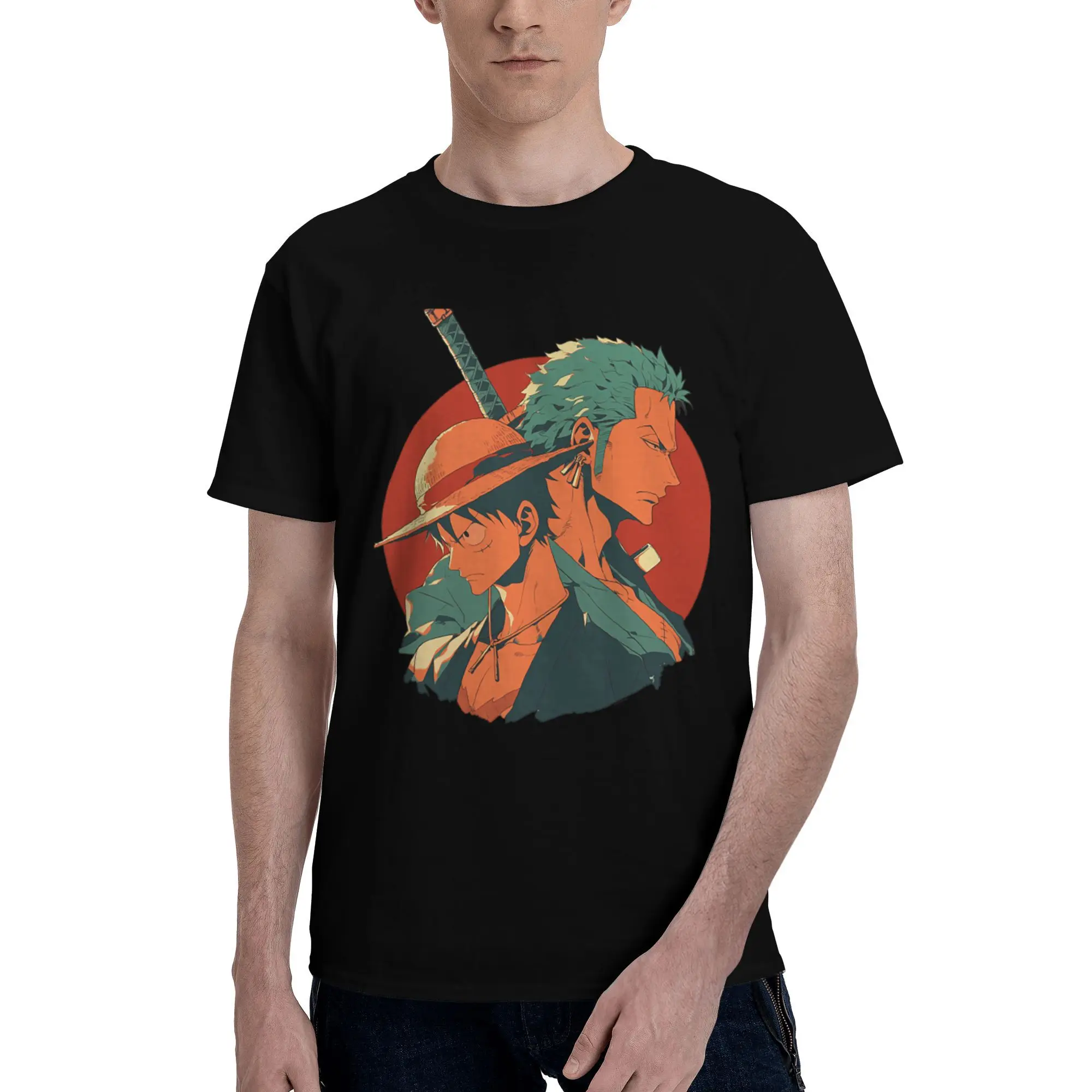 

Custom Zoro O-One P-Piece Anime Men T Shirt Soft Cotton Tees Tshirt Short Sleeve Fashion T-shirt Clothes
