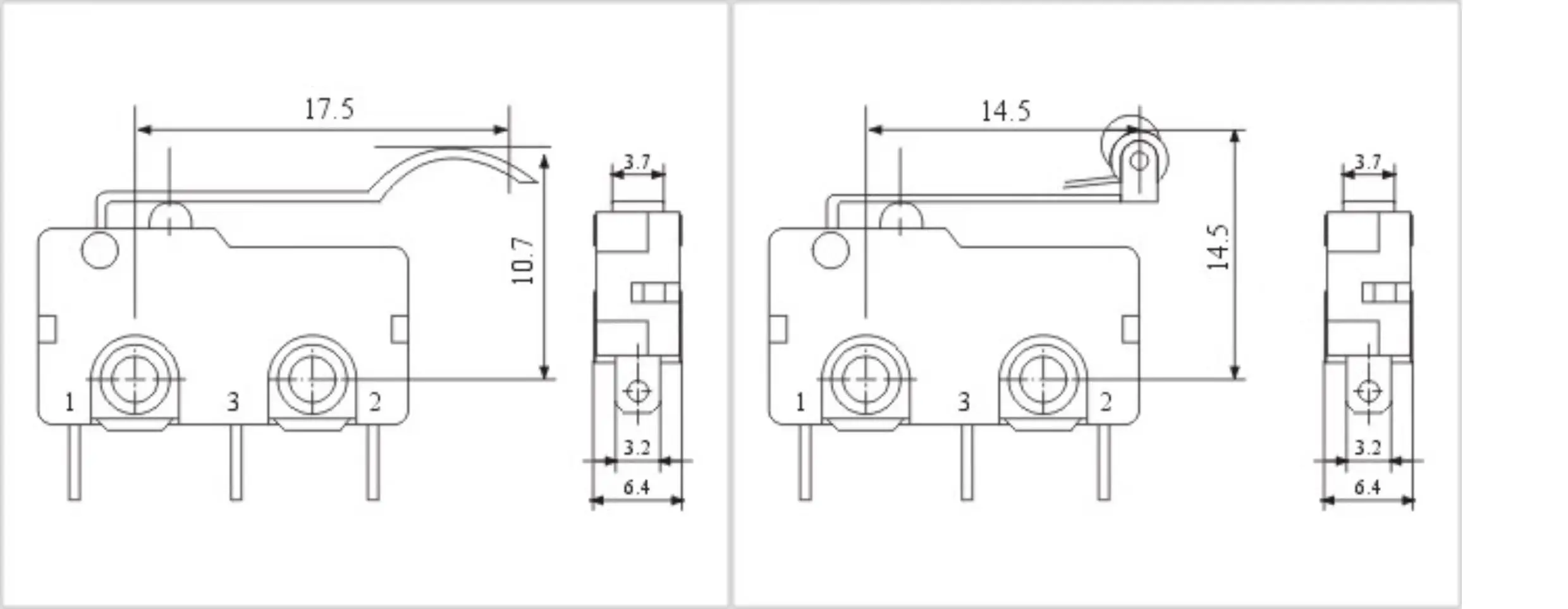 10 Stück Silberkontakt 5A 250V Mikroschalter KW12-A 3-Pin Grifflos KW11 Wegfahrschalter Grüne Abdeckung Schwarzer Kopf – Detail 5