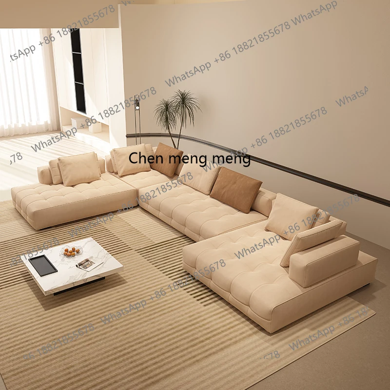 Lawrence sofa matte cloth high-end fabric living room combination, Italian minimalist sofa