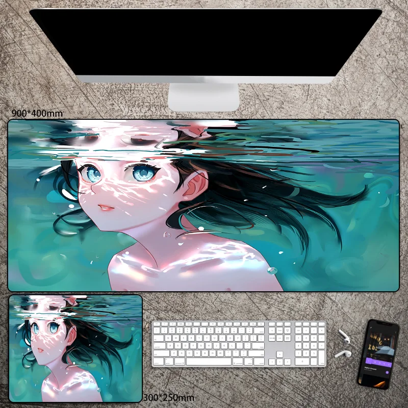 

GuJiaDuo 400x900 Extra Large Minimalism Comic Mouse Pad Laptop Play Mat Gaming Room Accessories Kawaii Gamer Cabinet Pc Cushion