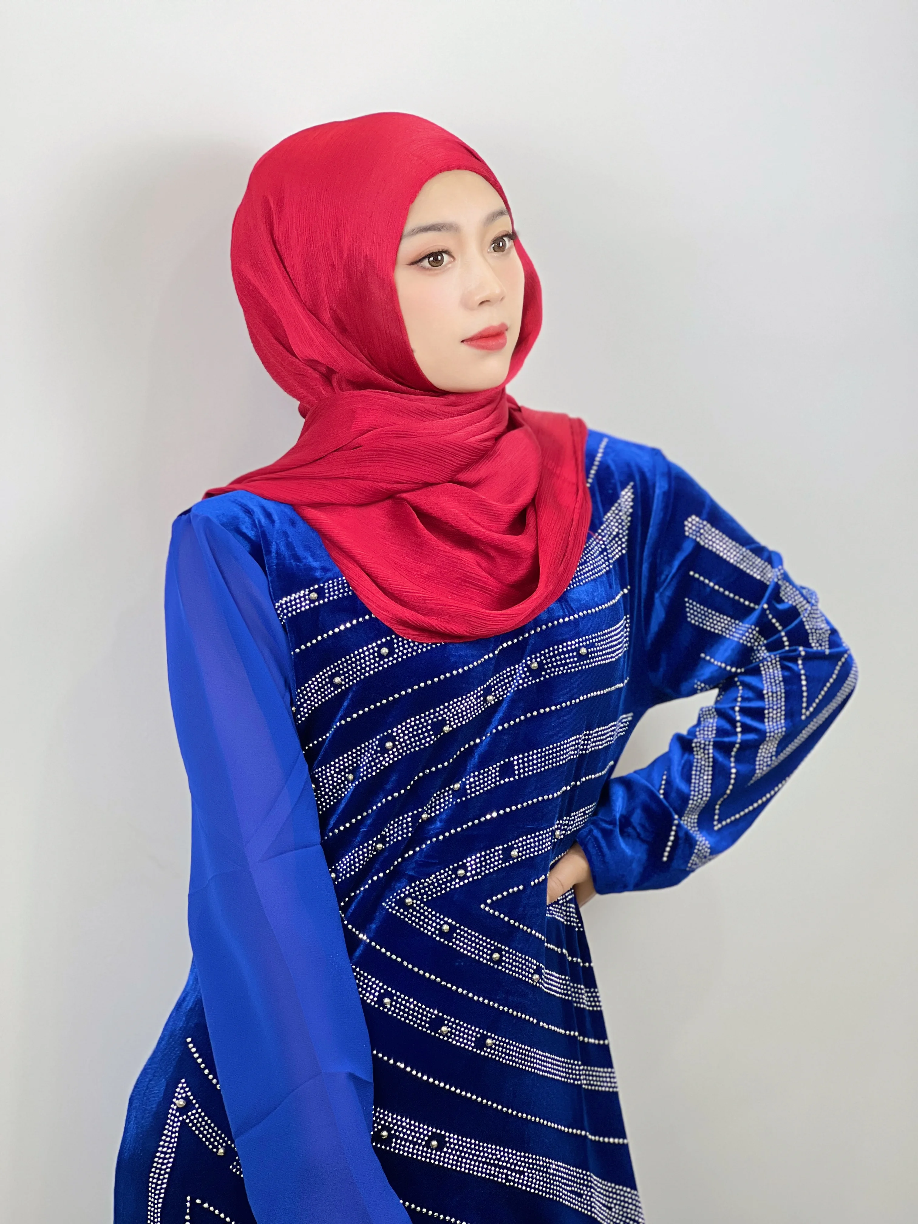 Velvet Caftan Marocain Evening Dresses for Women 2024 African Dashiki Diamond Wedding Gown Kaftan Abayas Robe Djellaba Femme