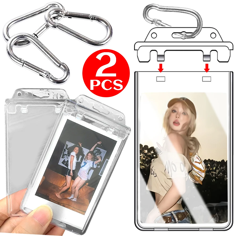 

1/2Pcs Korea Card Sleeve HD Transparent Kpop Idol Protective Holder with Buckle for Civil Servants/medical Staff/student ID Card