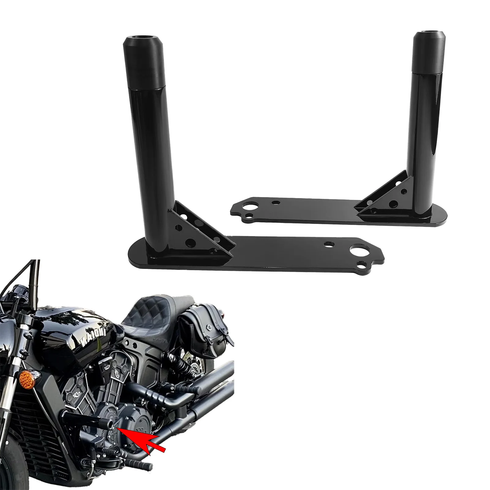 

Motorcycle Engine Guard Crash Bar Support Portection Highway Footpegs For Scout and Scout Bobber Driver Scout Bobber Rogue