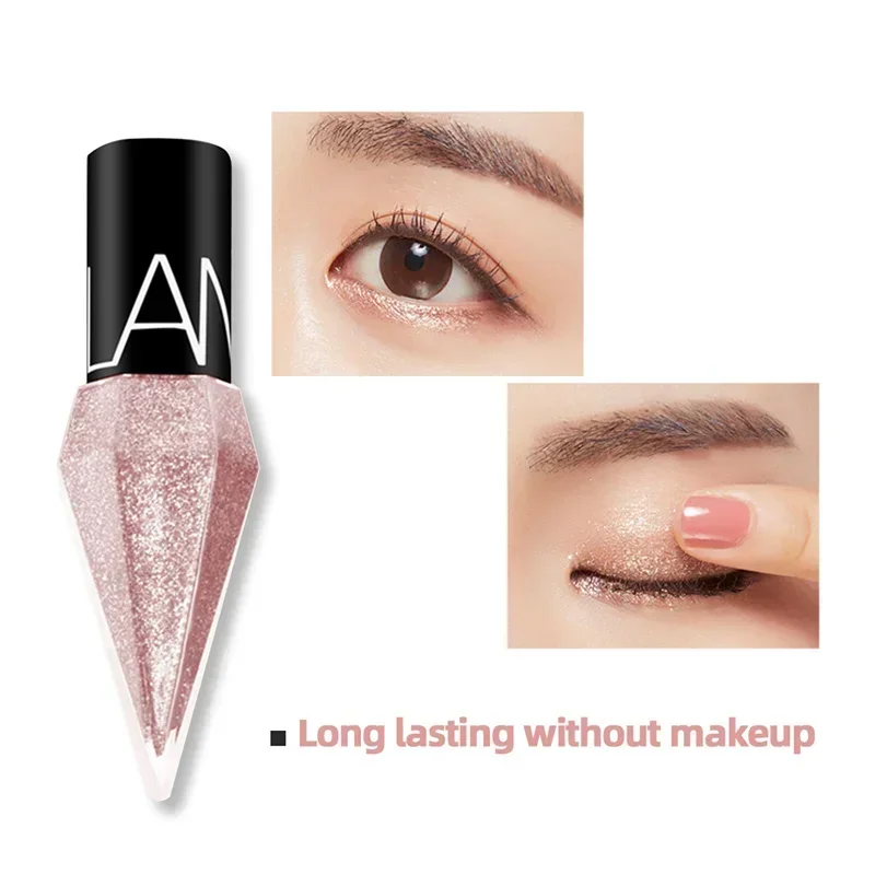 Heallor Nieuwe Professionele Glanzende Eyeliners Cosmetica Voor Vrouwen Pigment Zilver Rose Goud Kleur Diamant Vloeibare Glitter Eyeliner Chea