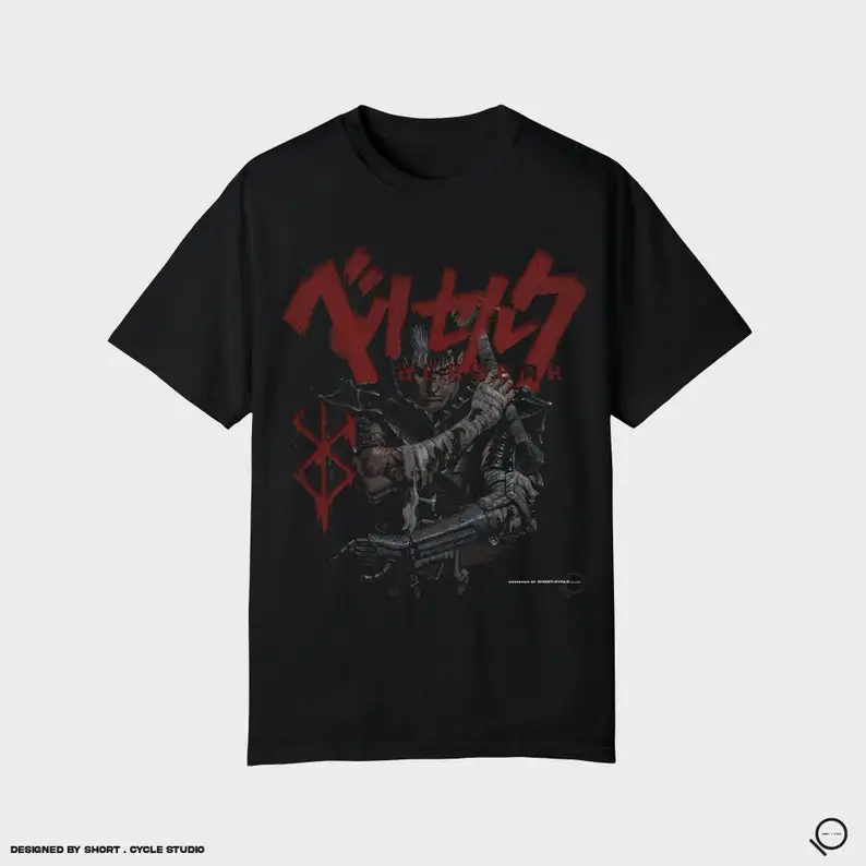 

Berserk T-SHIRT Vintage Style Tee Relaxed Fit Anima Manga shirt Manga Shirt Manga Gift For Women and Man, Unisex