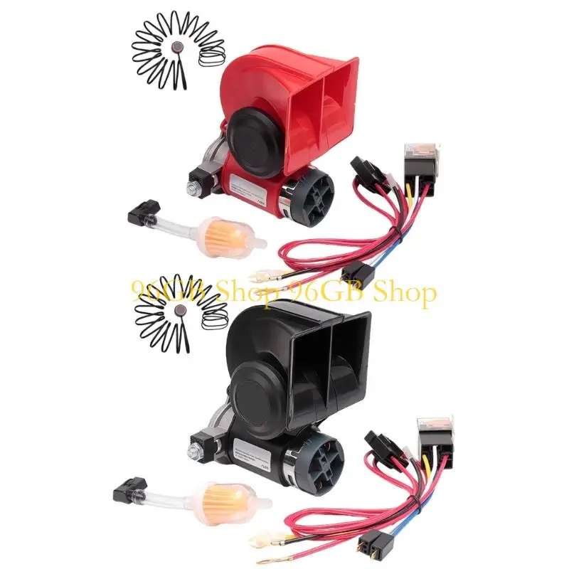 

96GB Electrical 12V Air Horns Offering 120dB Sound For Safety In Vehicles Featuring Corrosion Resistant Material And Push Button