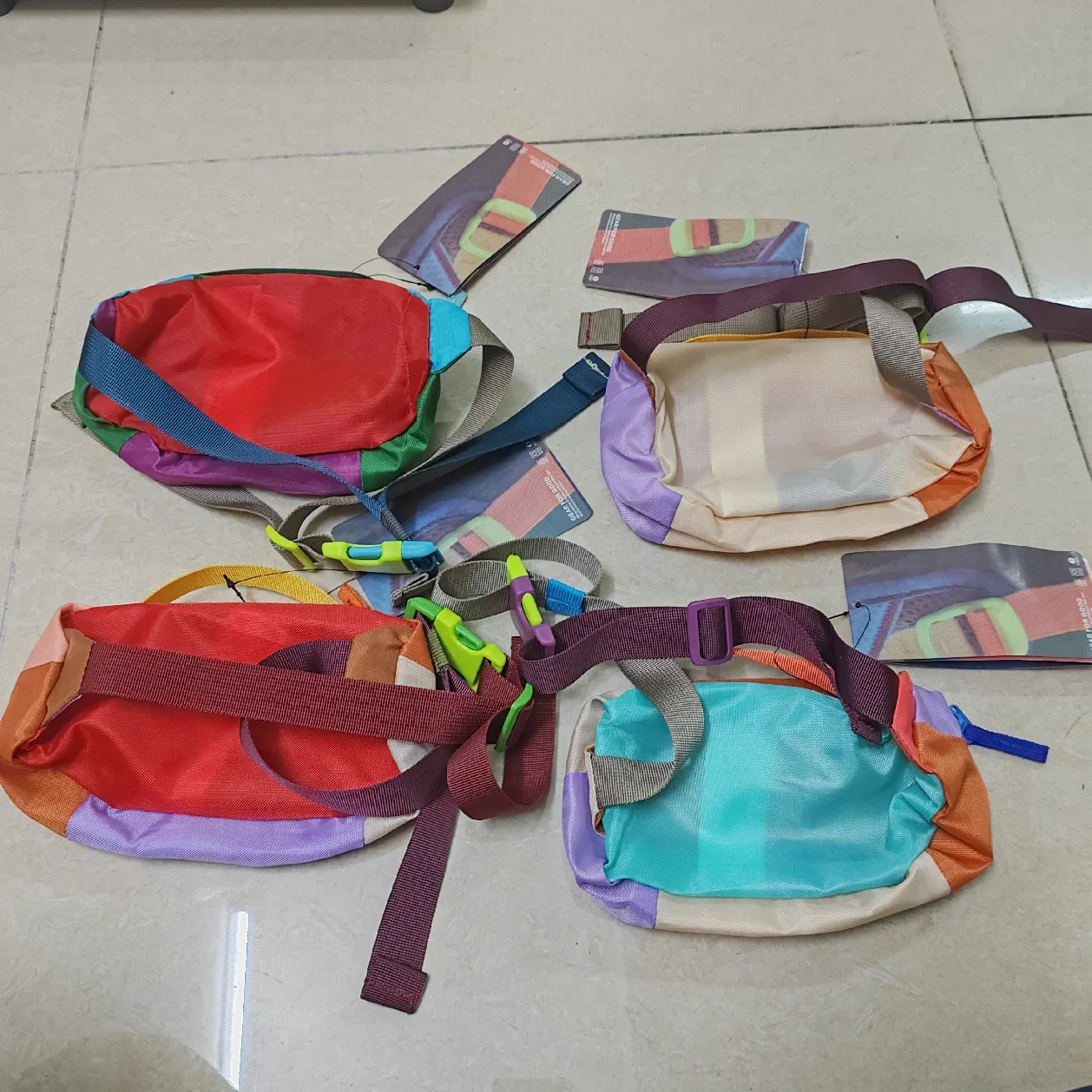 الألبكة الملونة الأزياء الدوبامين خفيفة الوزن الخصر حقيبة كروسبودي رسالة مطبوعة 1.5L الخصر حقيبة سعة كبيرة حقيبة ركوب الدراجات #2