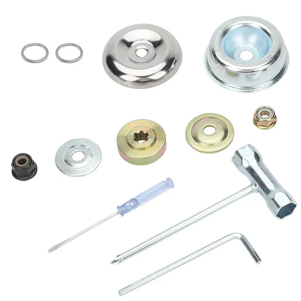 Lawn Grass Mower Trimmer Head Adapter Fixing Nut Kit Brushcutter Working Replacement Parts Head for Garden Tools Parts