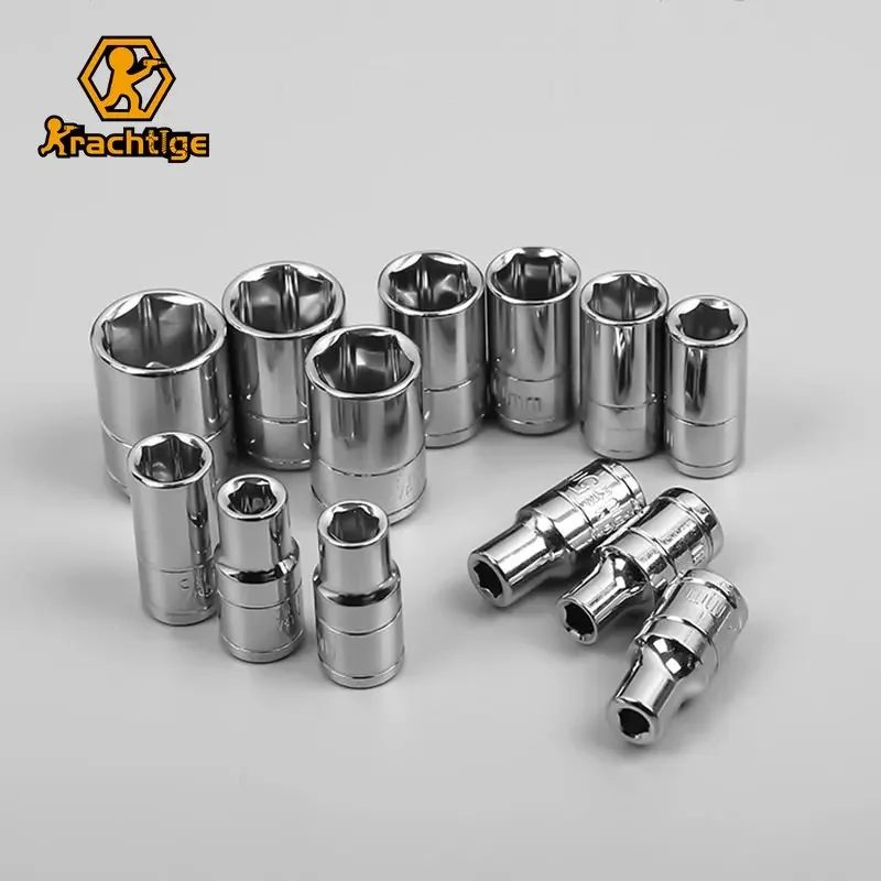 

Krachtige 13Pcs 1/4 " Socket Set 4-14mm Hexagon Socket 25mm Socket Adapter