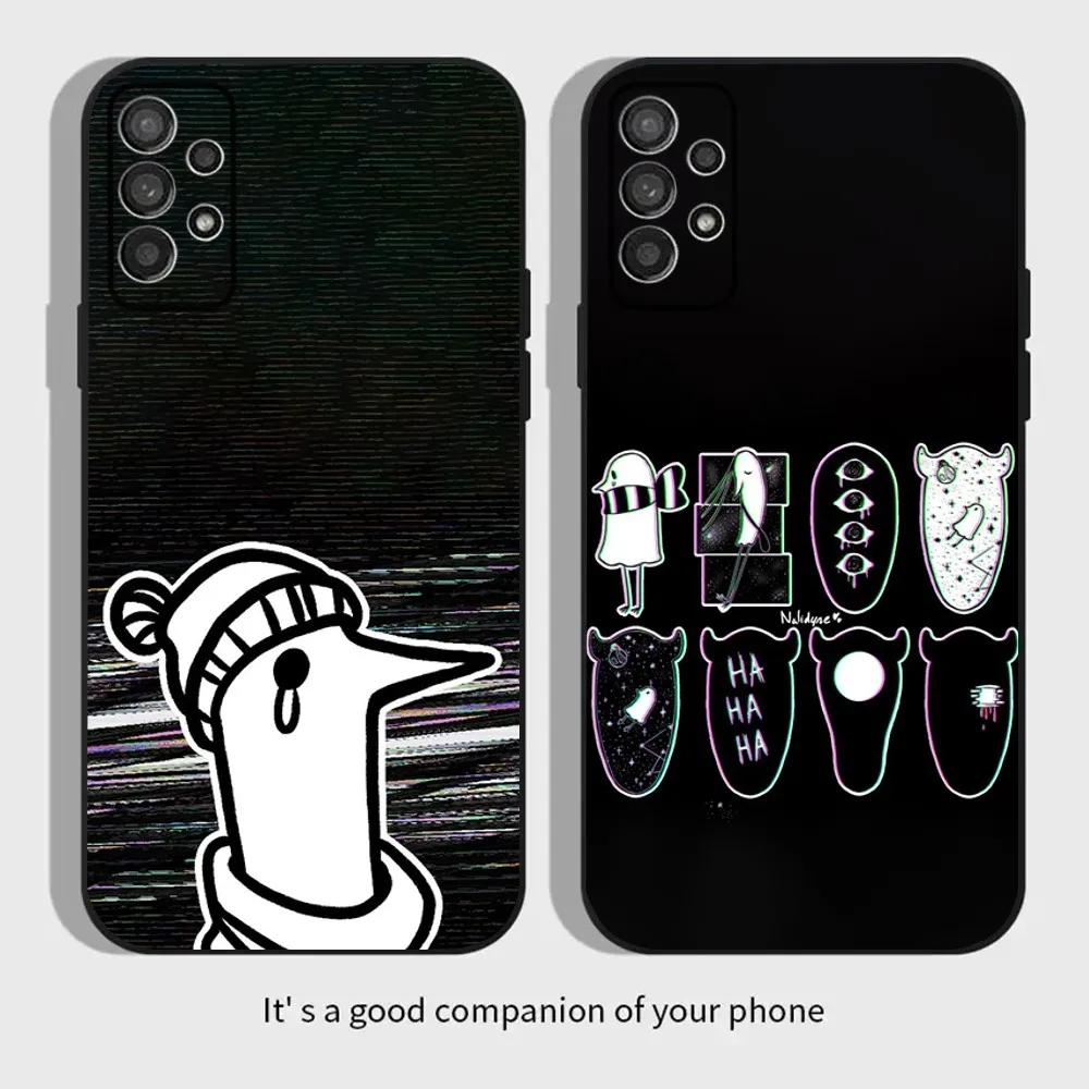 Comics Goodnight P-Punpun Phone Case For Samsung Galaxy A13,A21s,A22,A31,A32,A52,A53,A71,A80,A91 Soft Black Cover