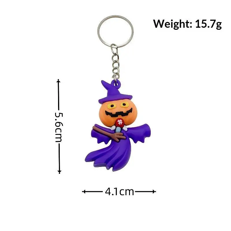 Halloween Decor Keychain Cute Cat Bat Spider Black Animal Funny Key Ring for DIY Craft Bag Accessory Gift - view 6