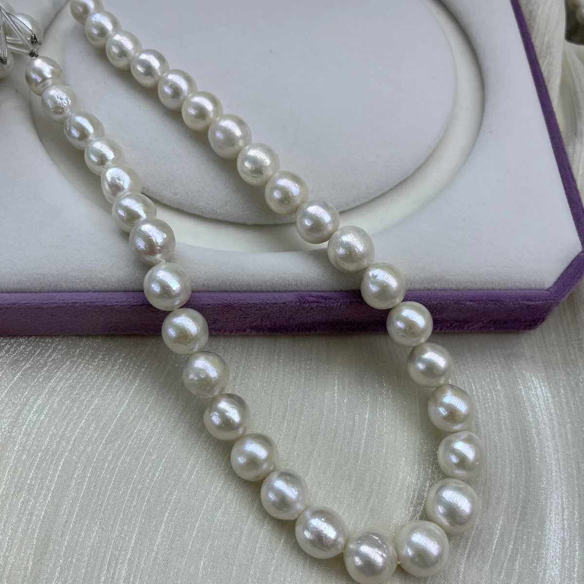 

Natural Freshwater Pearl 12-13mm AAA Near Round Loose isolation Beads Charms for DIY Women Necklace Jewelry Making Accessories