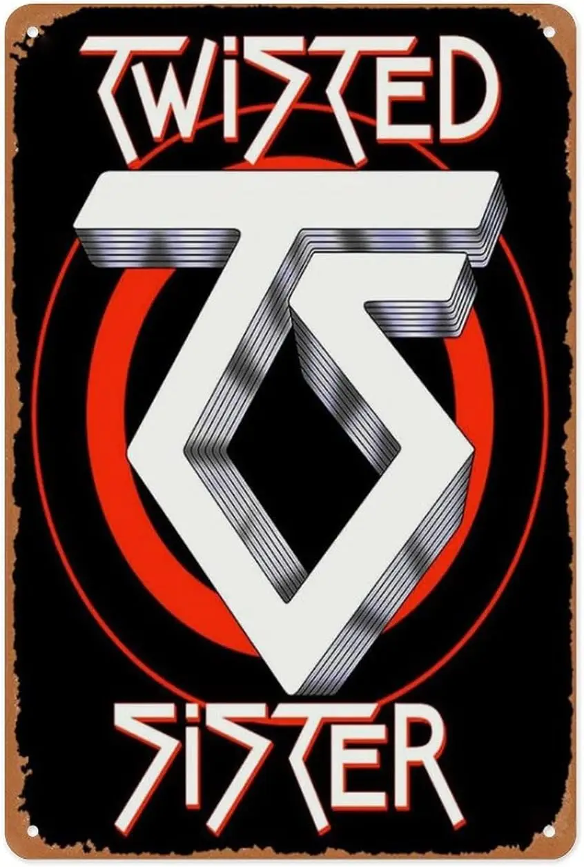 Band Metal Sign - Twisted Sister Best Trending - Vintage Band Wall Art for Music Rooms  Fan Collections