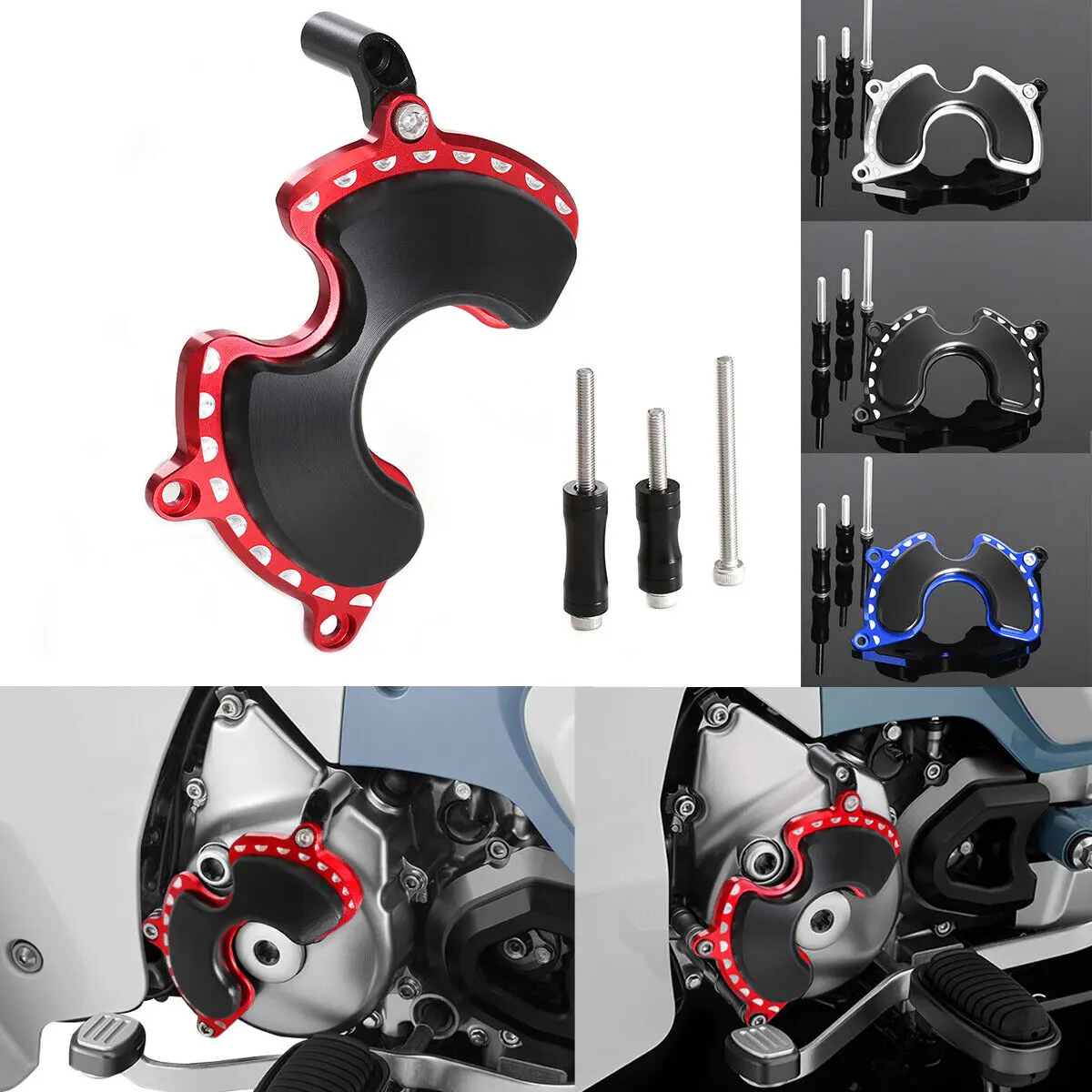 

For Honda Monkey 125 & Super Cub C125 2018-2021 Engine Crankcase Cover Guard Left Side Protector Motorcycle Accessory