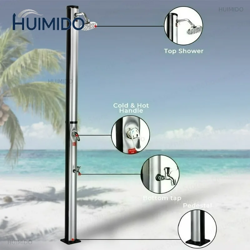 Outdoor Garden Shower Solar Shower Column Garden Villa Pool Beach Four Seasons Outdoor Portable Shower Set