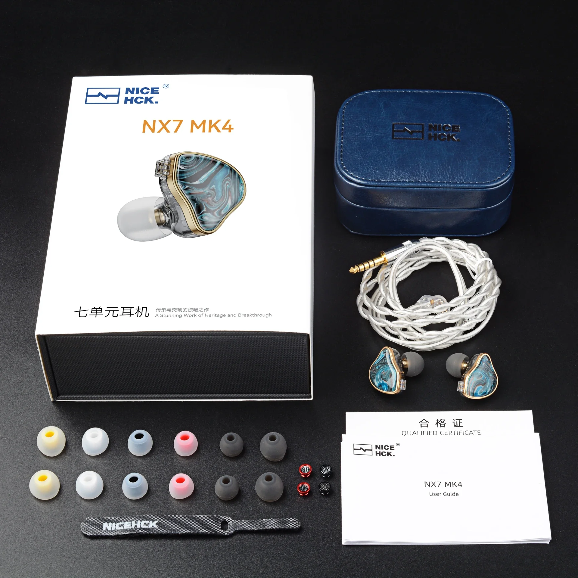 NiceHCK NX7MK4 HIFI Audiophile In-ear Earphone 7 Driver Units Hybrid Music Sport Earbud With Detachable 0.78mm 2Pin Cable MK3