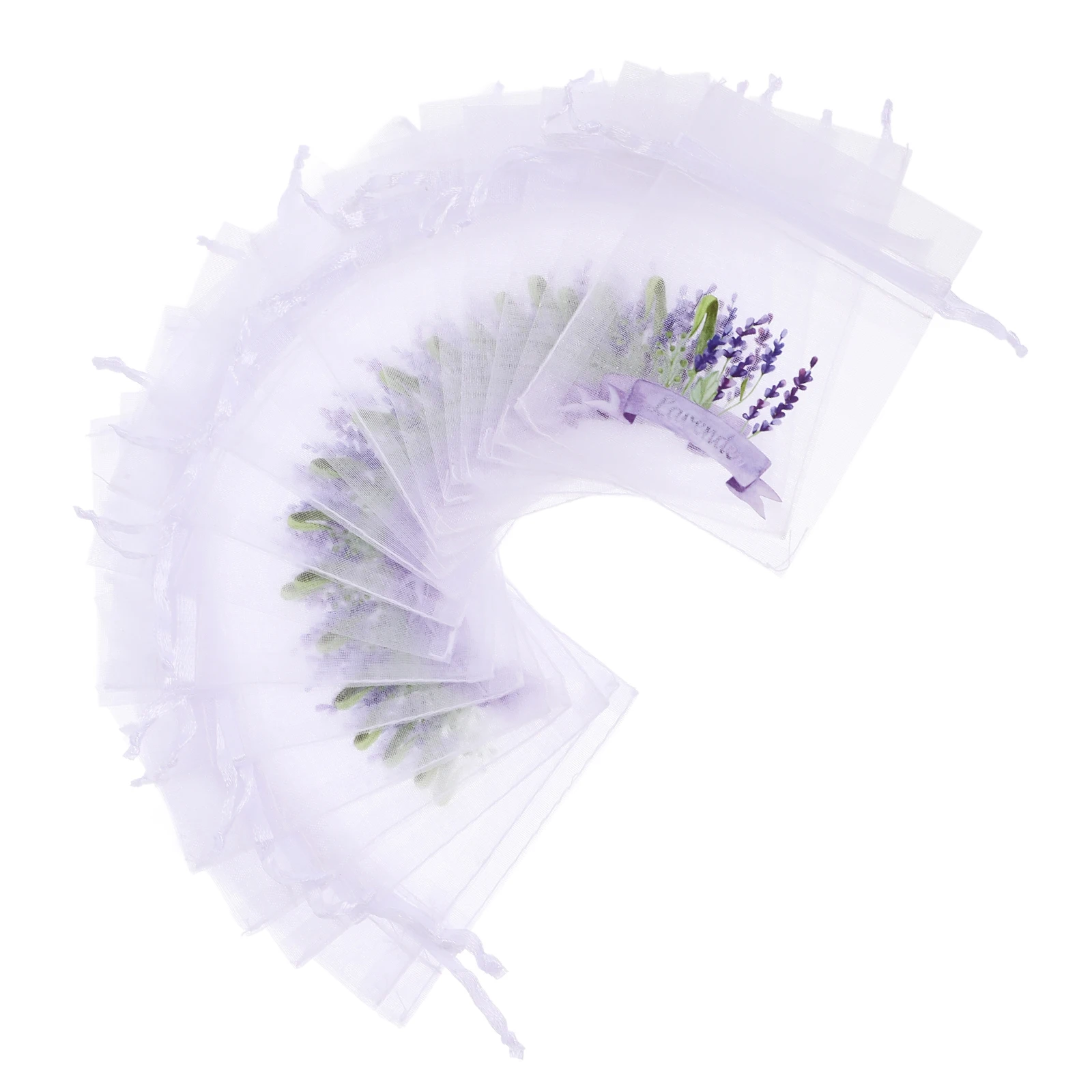 

20Pcs Clear Mesh Drawstring Sachet Bags Empty for Lavender Dried Petals Storage Reusable Aroma Pouches Home Car Fragrance