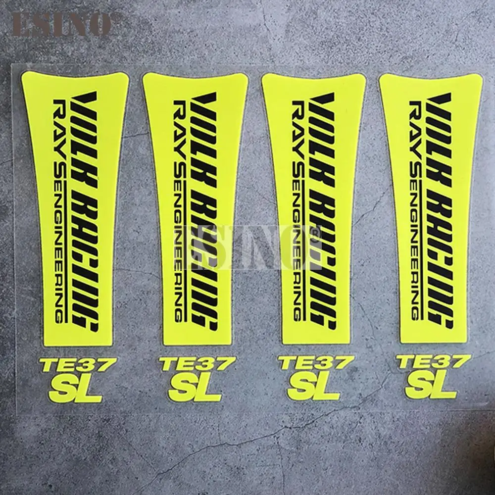 4 × سيارة التصميم عجلة حافة الزخرفية ملصق فينيل سلسلة اكسسوارات السيارات الشارات لسباق فولك TE37 طوكيو الوقت الهجوم #5