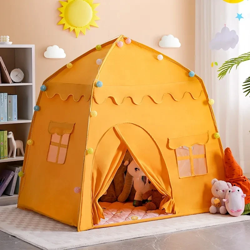 Tente de Jeu Intérieure et Extérieure pour Enfant, Château de Princesse Tipi, Jouets Cubby Pliants, Maison de Chambre, Jardin