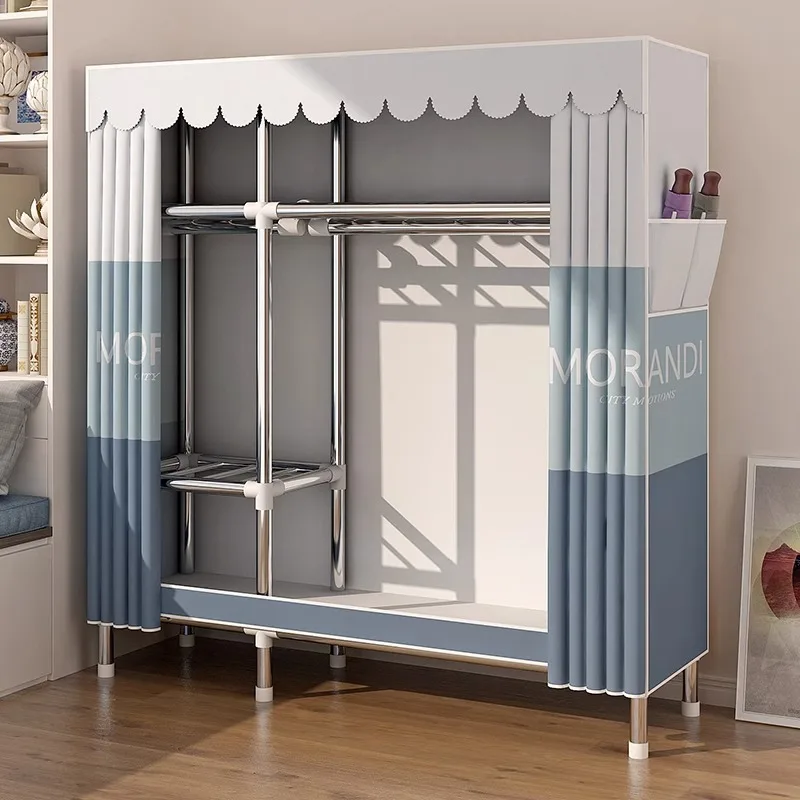 Easy Wardrobe Closet Durable Assembly Portable Clothes Closet for Home Bedroom Rental Storage Organizer Unit Simple Wardrobe image 3
