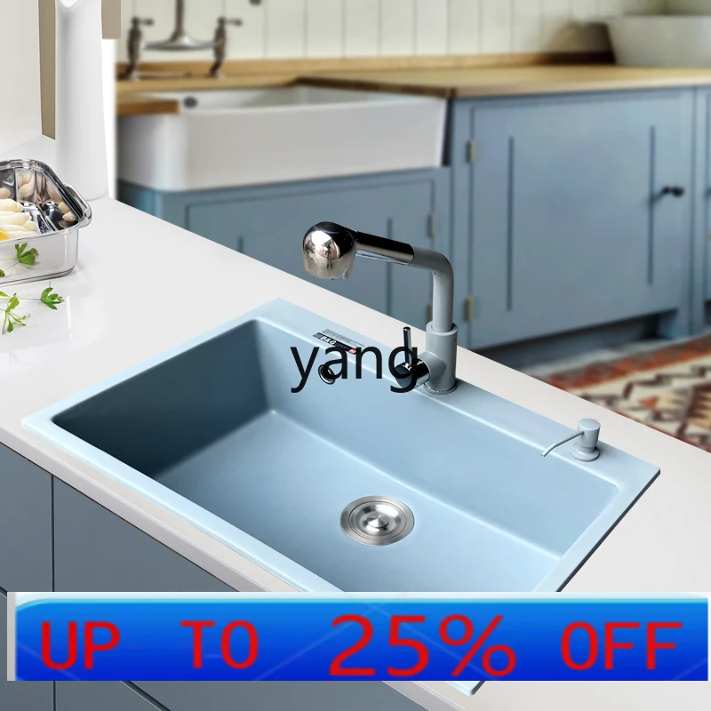 

YJQ quartz stone sink kitchen with vegetable basin sink under counter installation