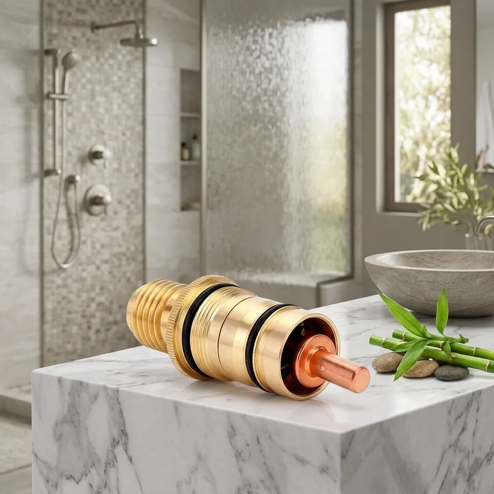 Brass Shower Cartridge Replacement For Element Ceramic Disc Mixing Valve Core Leak For Proof Easy Install Bathroom Shower Faucet