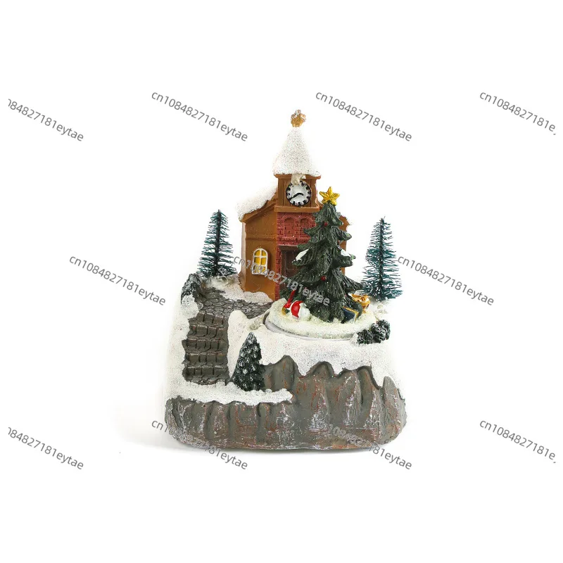 جديد عيد الميلاد الحلي الموسيقى الكهربائية متوهجة منزل أضواء LED منزل الثلج عيد الميلاد الحلي الهدايا