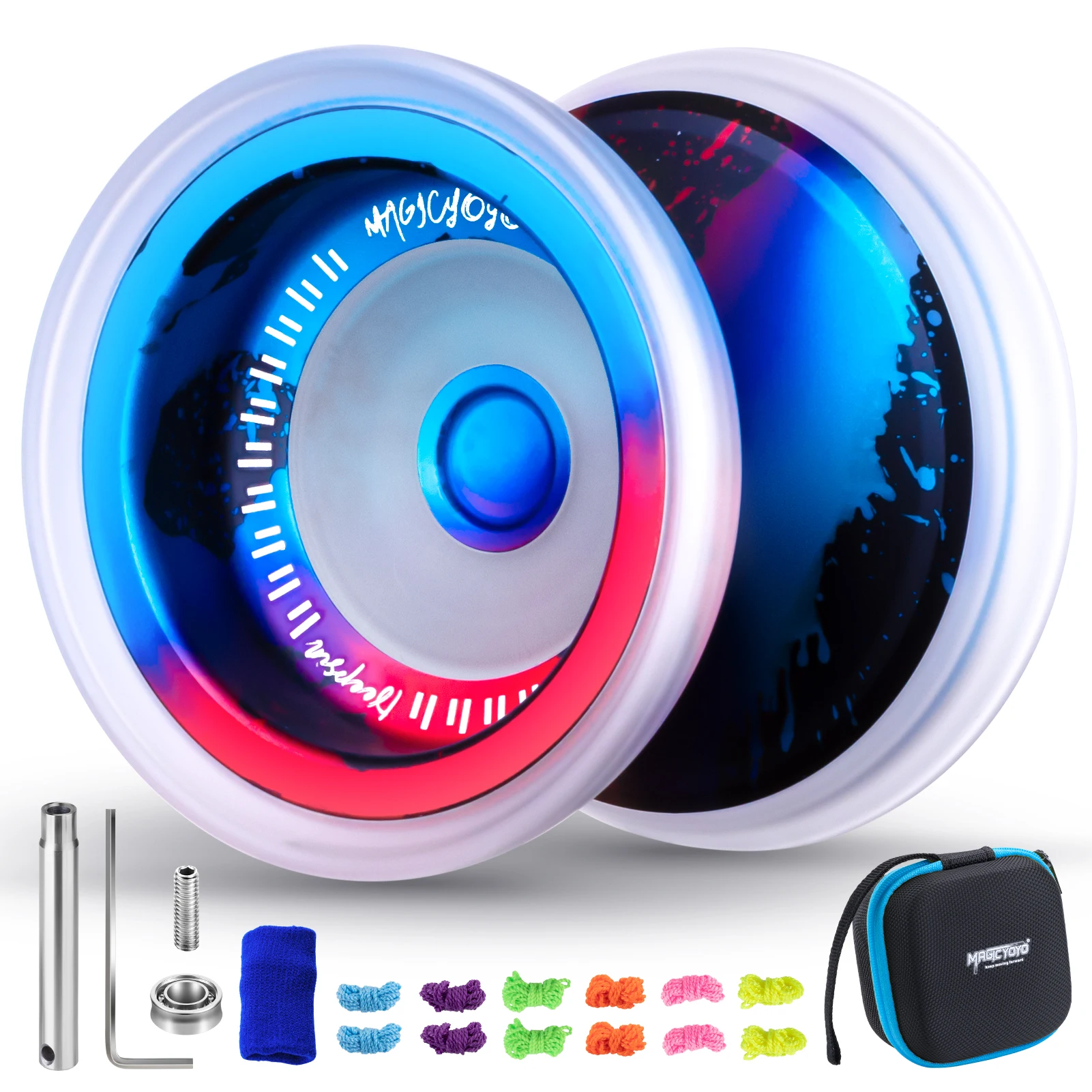 MAGICYOYO V13 DEEPSPIN Bi-Material Yoyo dla dzieci w wieku 8-12 lat i dorosłych, profesjonalne Yoyo o podwójnym przeznaczeniu dla wszystkich poziomów umiejętności, Trick Yo