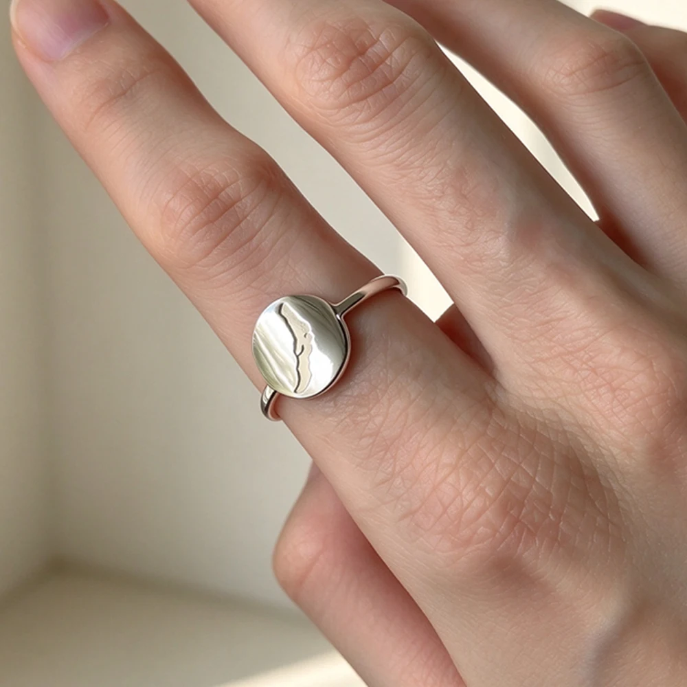 HIPEE แหวนเปิดลายแผนที่ทะเลสาบ - Initial Ring Custom บทวิจารณ์และราคา