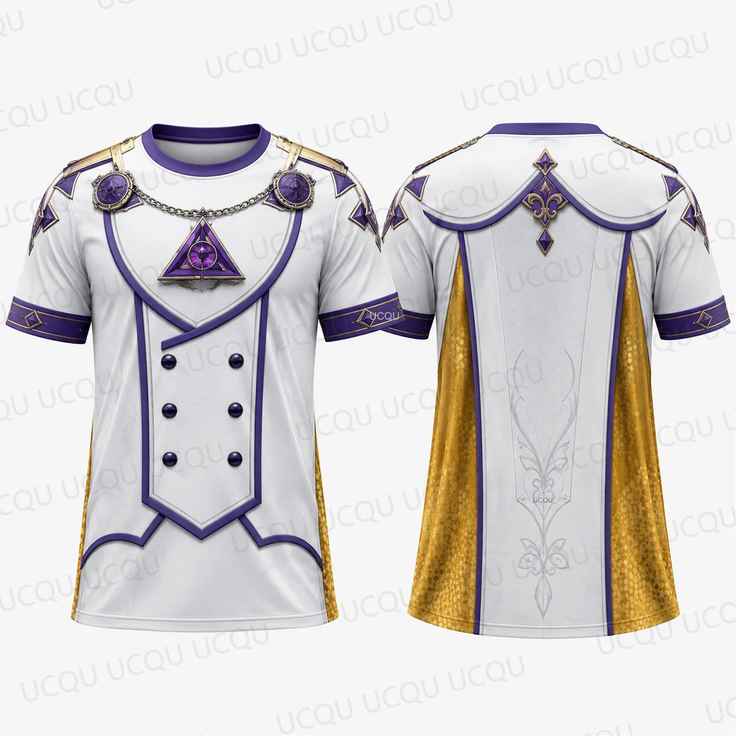 2026 The Boys Homelander Inspired Cosplay Tee Blue Gold Superhero Costume T Shirt Adults Kids Top