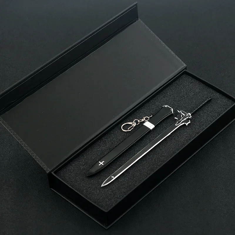 Sword Art Online Anime Porte-clés pour garçons, couteau papillon, modèle d'arme Katana, jeu d'élucidateur, jouets cadeaux d'anniversaire