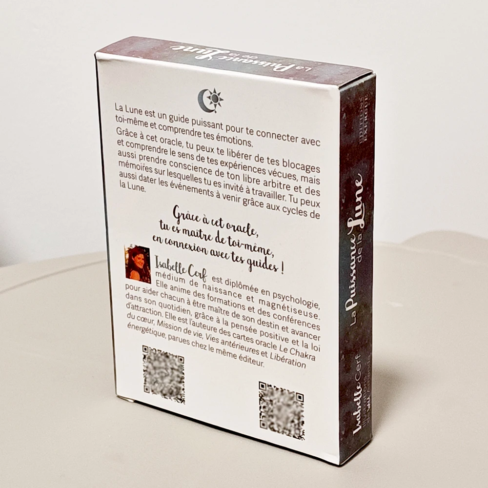 La Puissance De La Lune Oracle 42 Moon Power Cards 10.5*7.5cm in French Language for Spiritual & Emotional Guidance