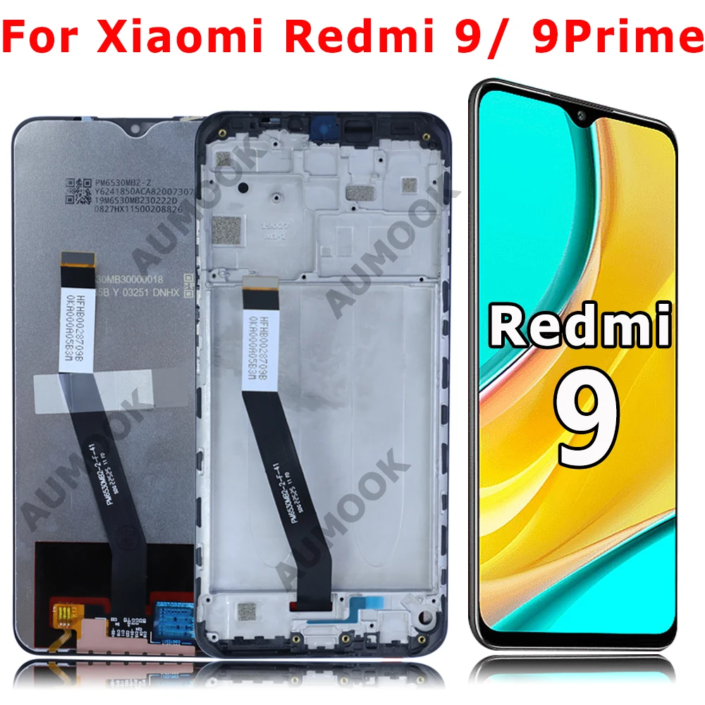 ЖК-дисплей для Xiaomi Redmi 9 M2004J19G M2004J19C, дигитайзер сенсорного экрана в сборе, запасная часть для Redmi 9 Prime M2004J19PI