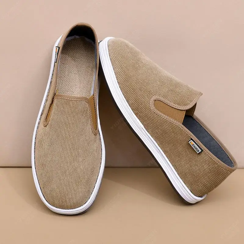Beijing Men's Cloth Shoes Yellow Flax Inner Waterproof Multi-layered Sole Artemisia Grass Shoes Comfortable Breathable Casual...