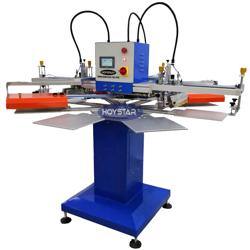 automatic 3 Color t-shirt screen printing machine Rapid tag silk screen printer non woven bag paper kraft bag clothes label