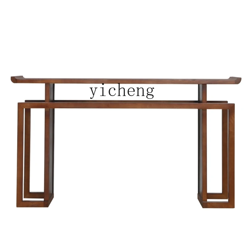 

Modern Solid Wood Hallway Partition Console Tables Living Room Zen Altar Altar Cursive Headlines Table