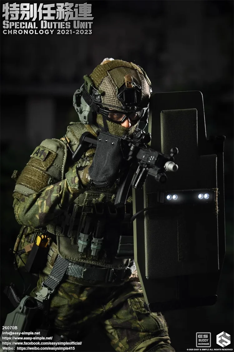 Easy&Simple ES 26070B Modello in scala 1/6 Soldato Hong Kong Unità missione speciale SDU