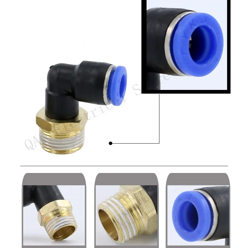 PL Pneumatic connector 4mm-12mm Hose OD 1/8