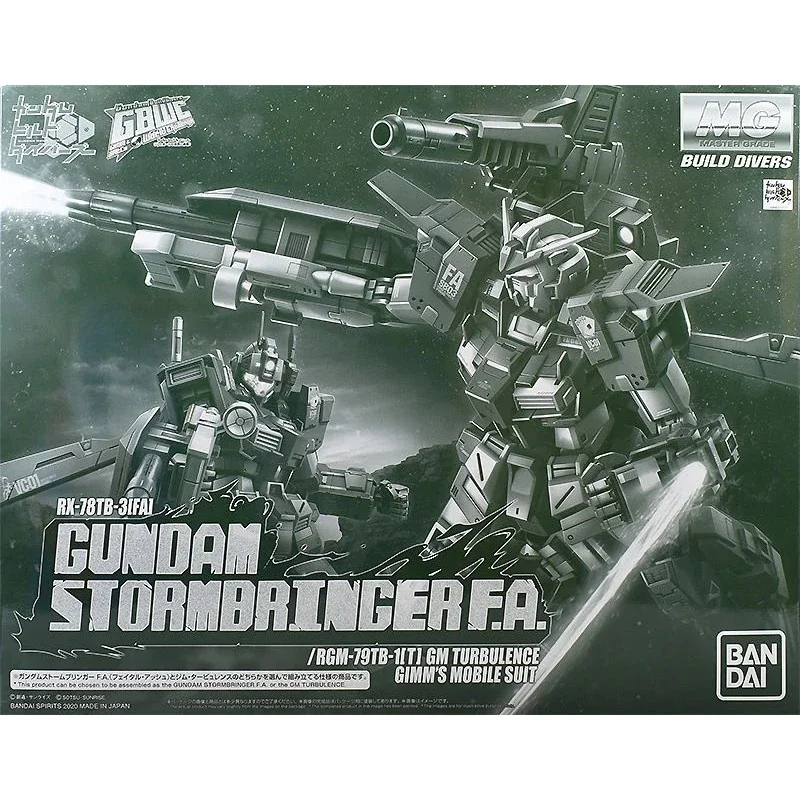 Bandai Gundam Model Kit Anime Figure MG 1/100 Gundam Stormbringer FA Genuine Gunpla Model Action Toy Figure Toys for Children