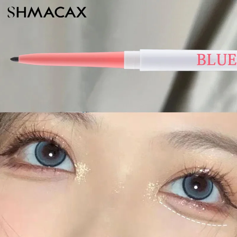 Penna per ombretti con baco da seta per Eyeliner solido, strumento per il trucco dell'eyeliner ad asciugatura rapida antisudore impermeabile a lunga durata per le donne