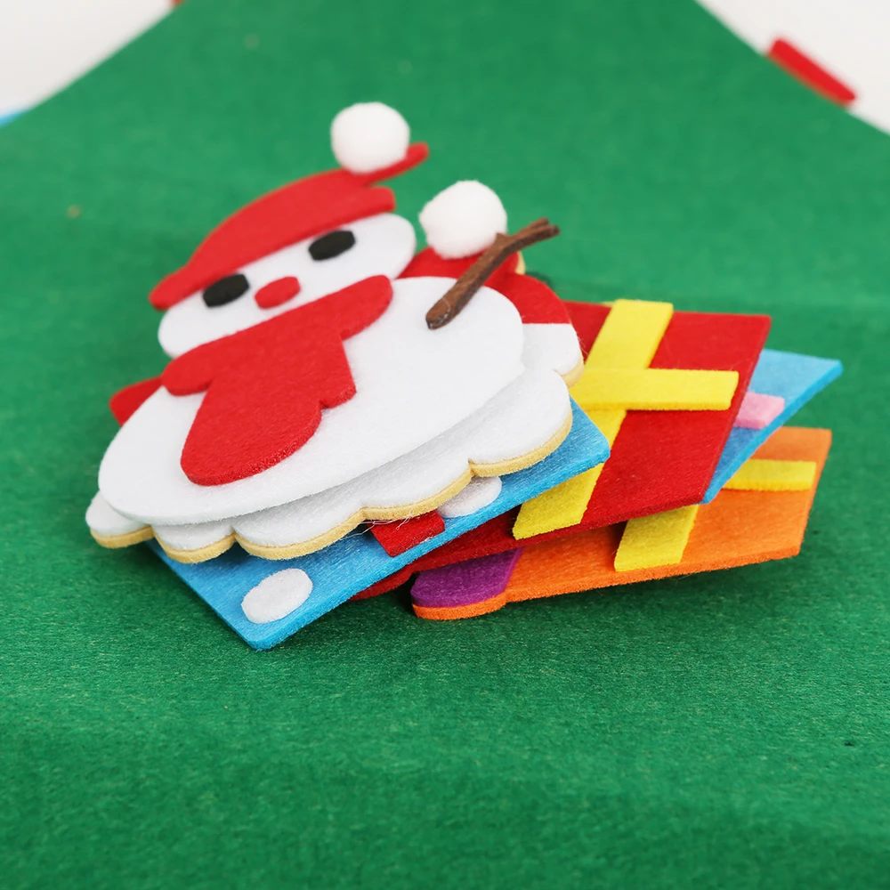 DIY Felt Christmas Tree Montessori Busy Board Xmas Door Wall Decorations Wall Hanging Ornaments For Kids New Year Gifts