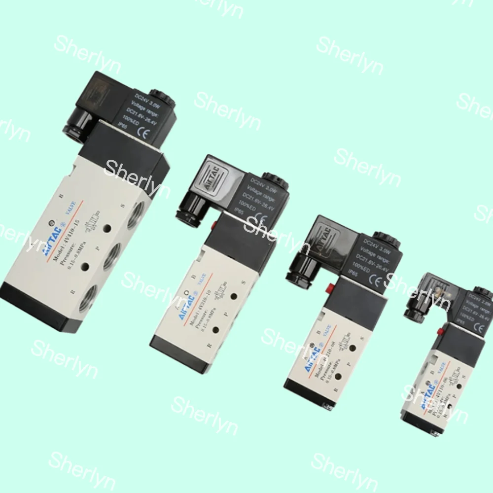 

AIRTAC Solenoid Valve 4V210-08 4V310-10 4V410-15 Two Position Five Way Reversing Valve
